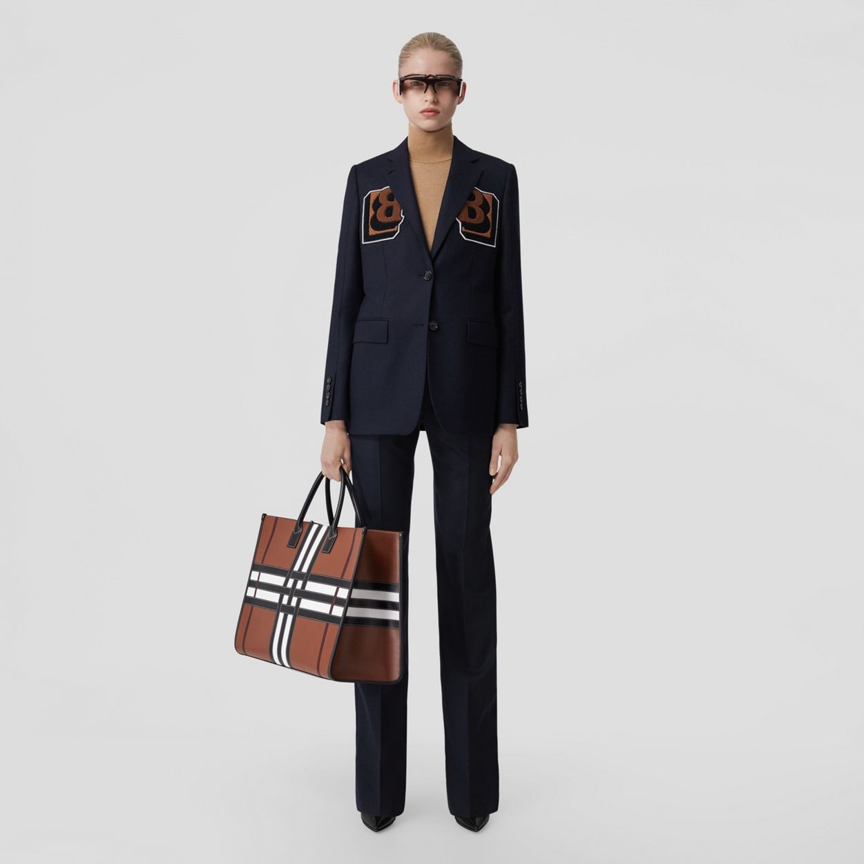 Letter Graphic Wool Tailored Jacket - 6
