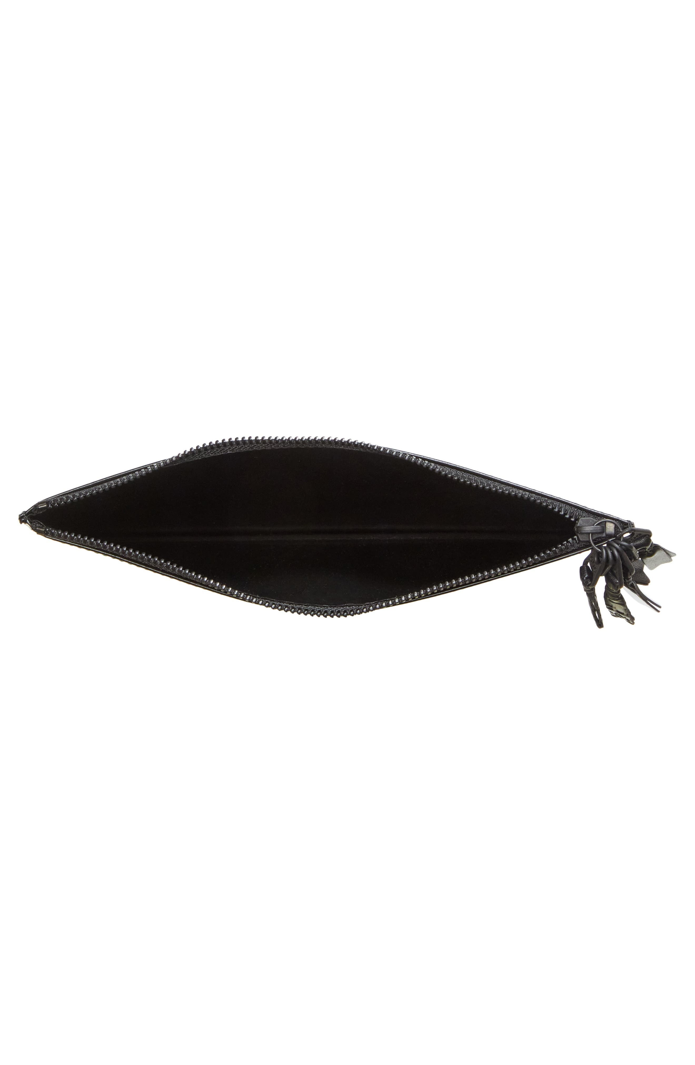 Comme des Garçons Wallets Large Zipper Medley Leather Pouch in Black at Nordstrom - 4