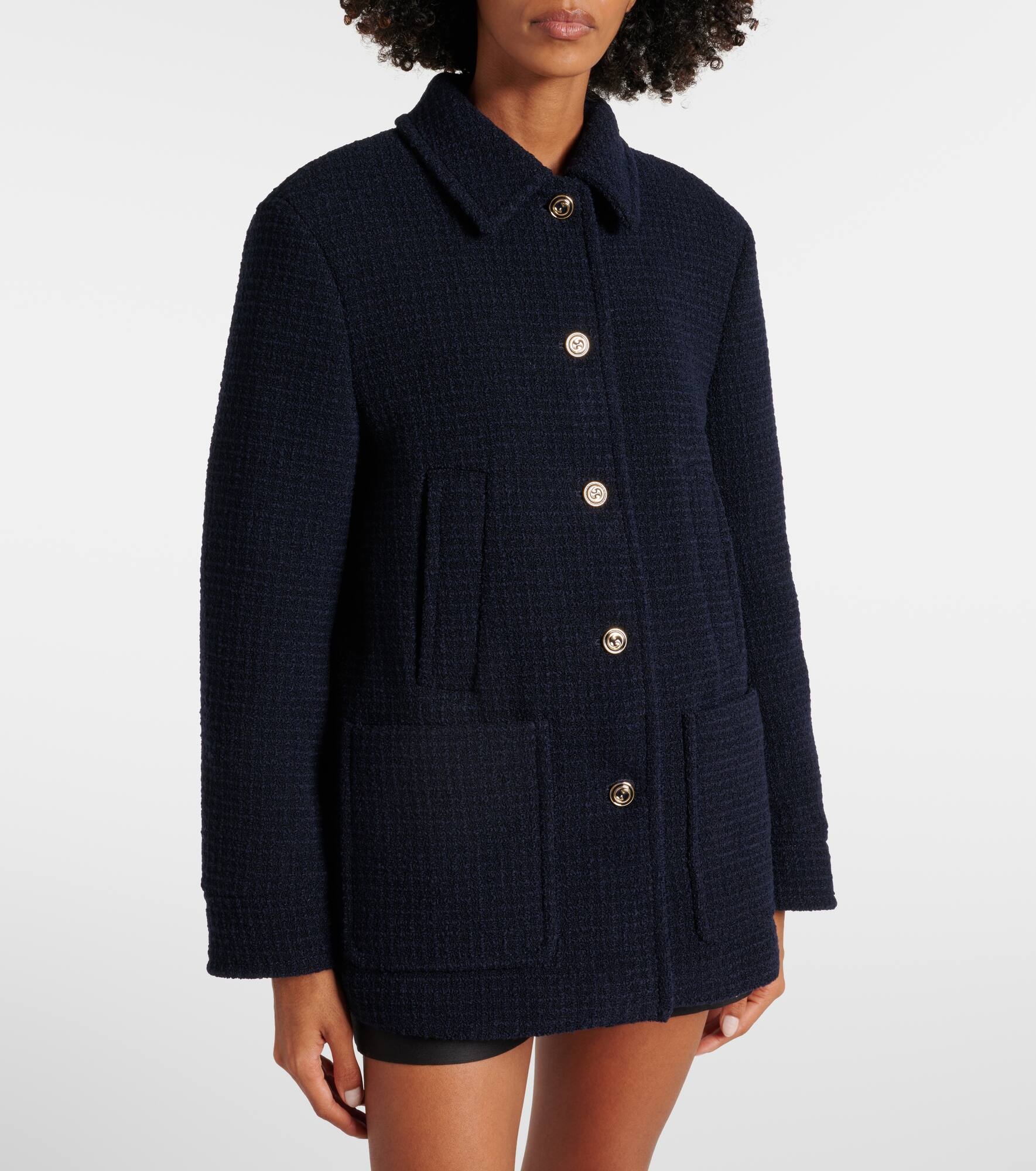 Wool-blend bouclé jacket - 6