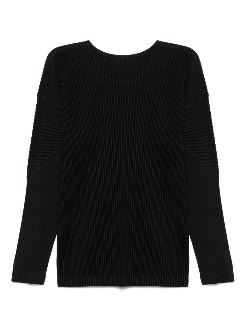 ISSEY MIYAKE plissé-effect T-shirt outlook