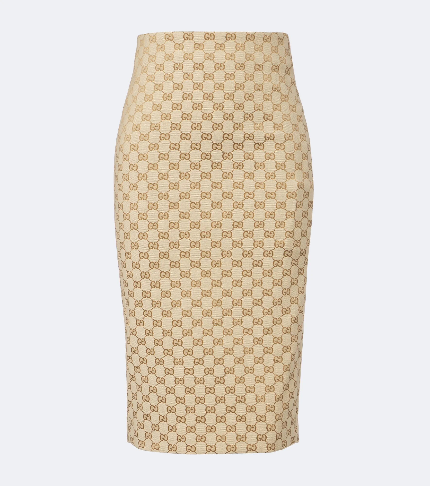 GG canvas cotton-blend pencil skirt - 1
