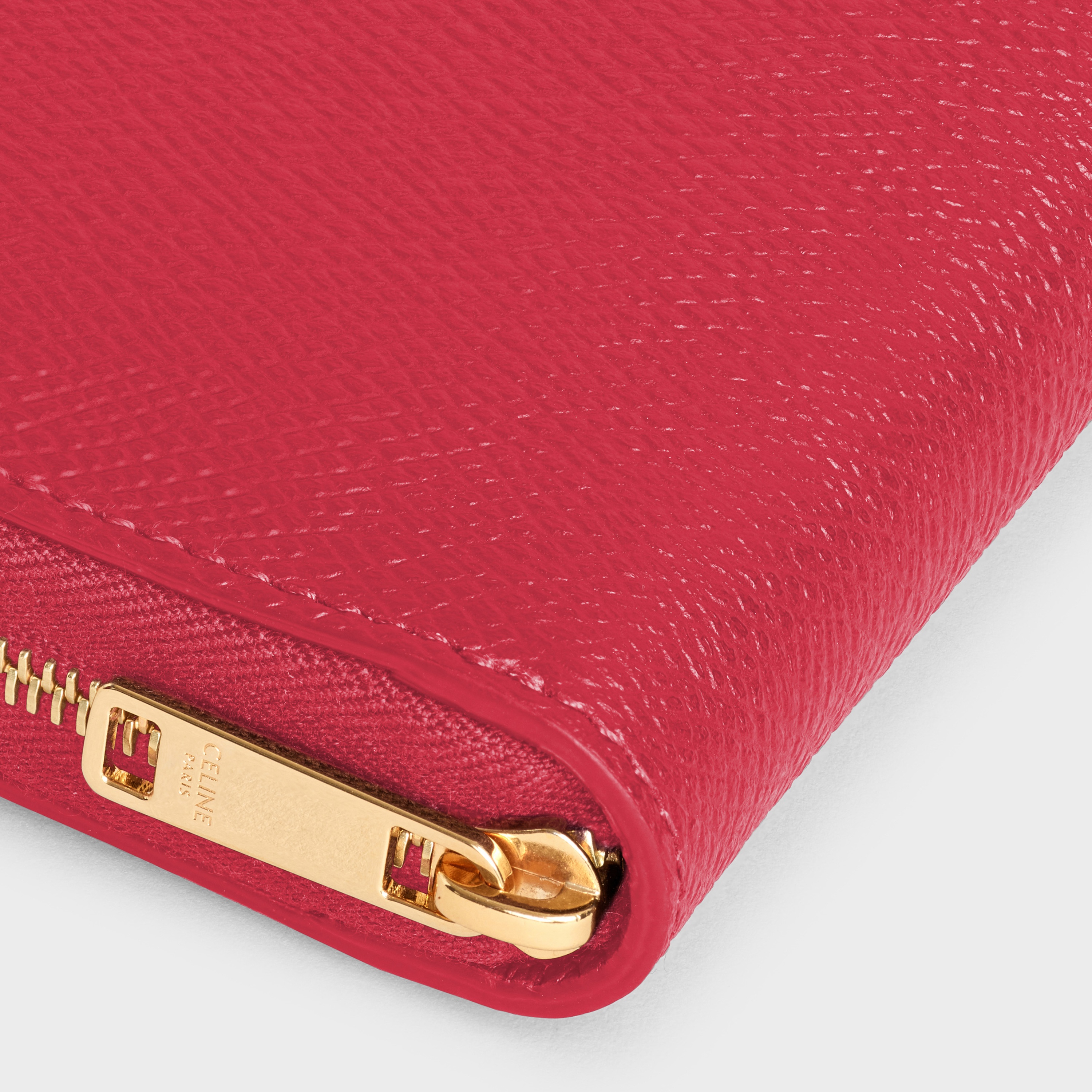 LARGE ZIPPED WALLET IN GRAINED CALFSKIN - 5