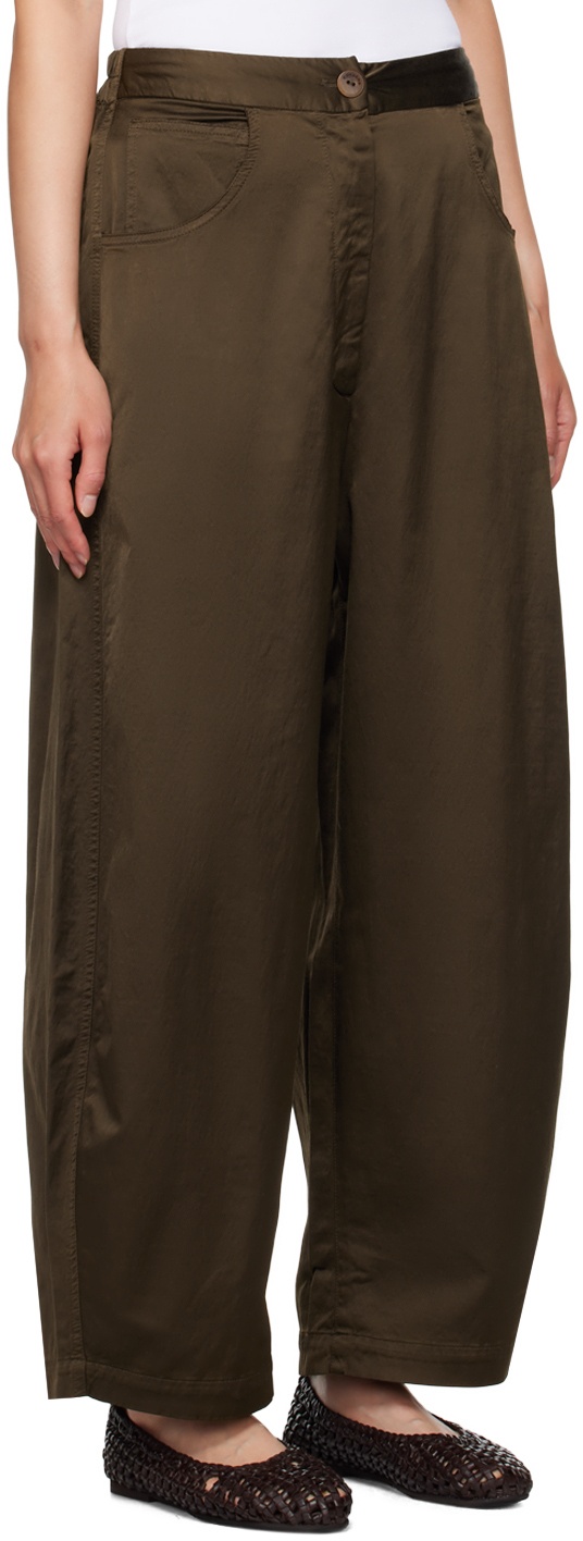 Brown Curved Trousers - 2