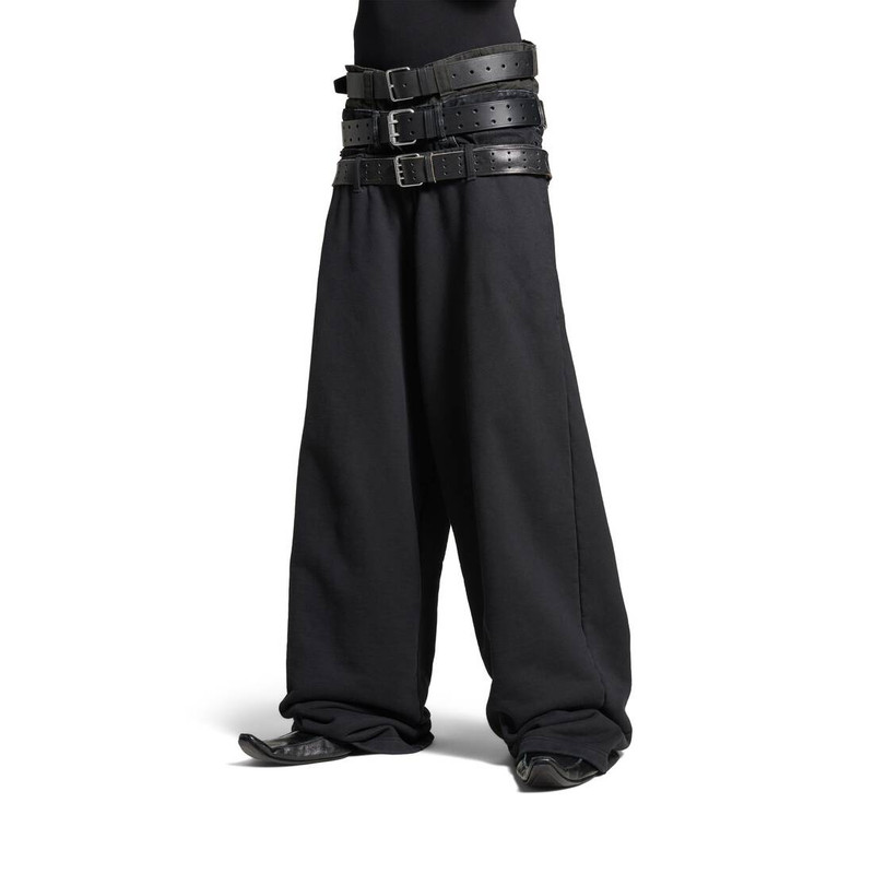 Men's Layered Jogging Pants in Black 6