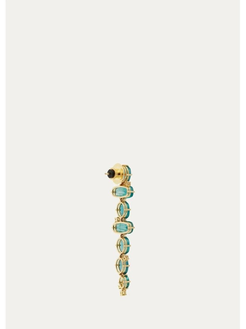 18K Sea Breeze Earrings with Apatite and Diamonds 3