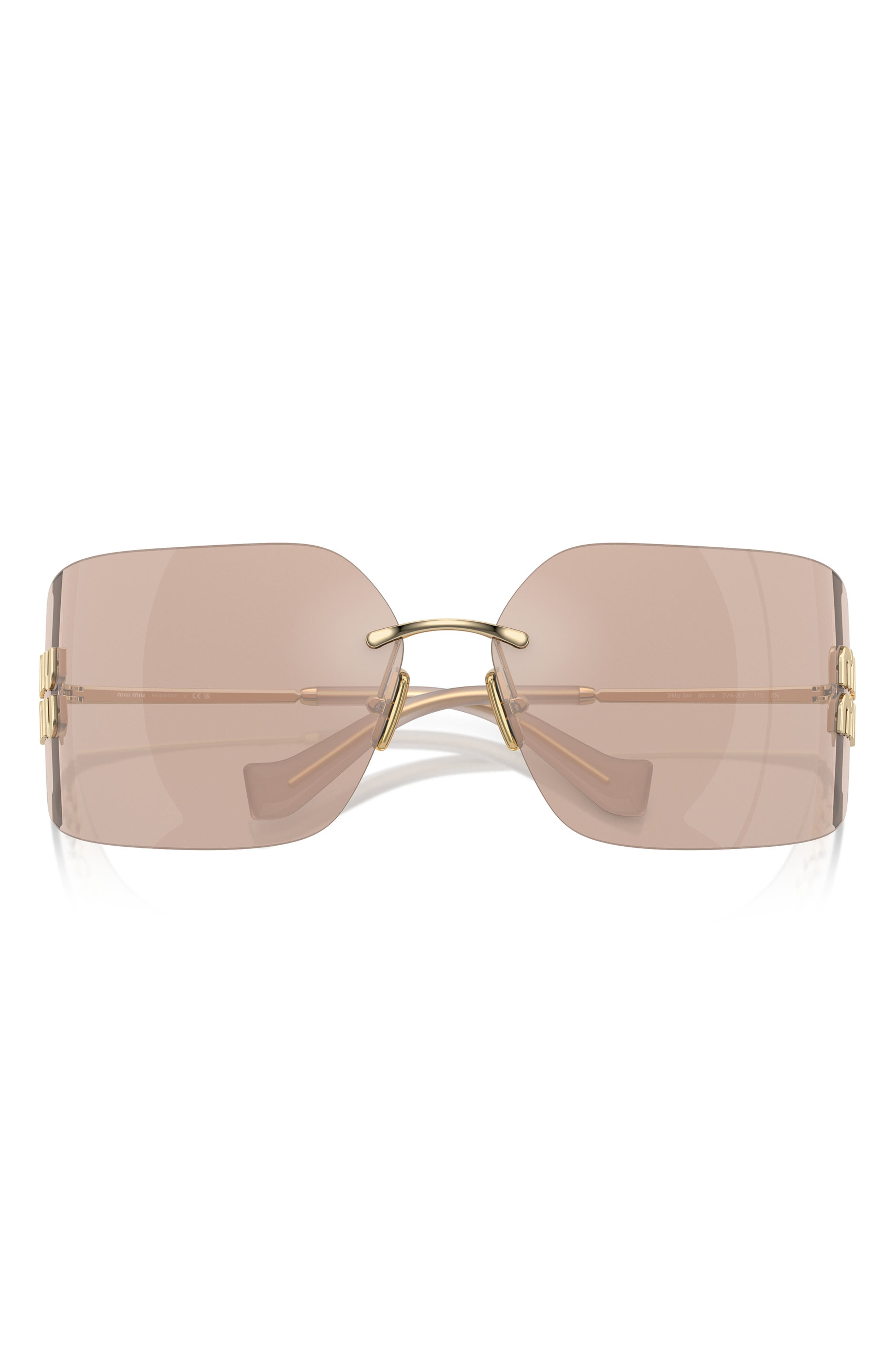 80mm Oversize Irregular Sunglasses - 1