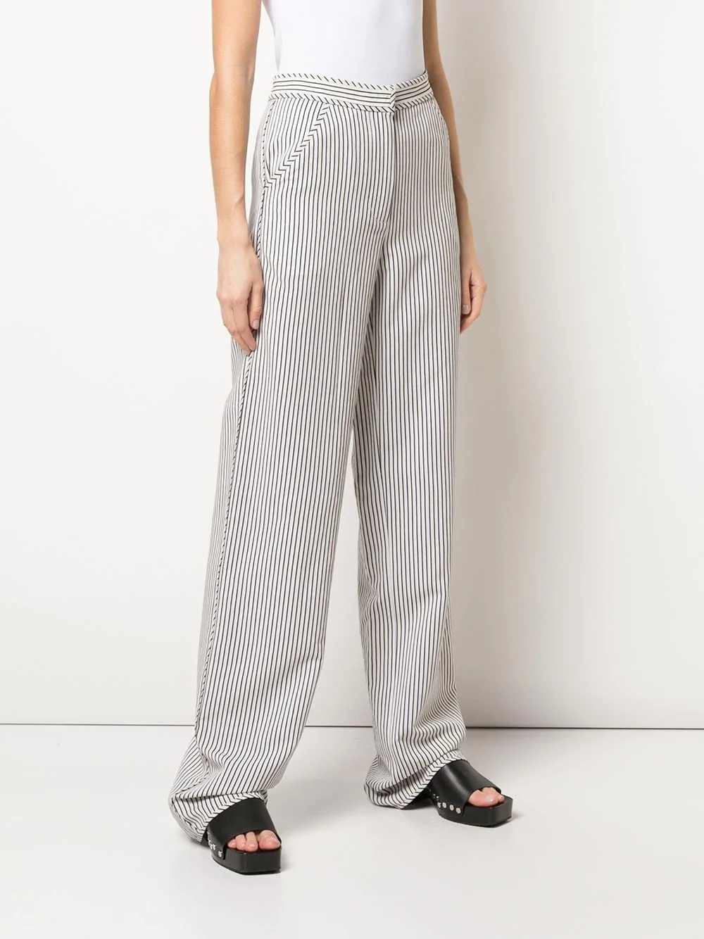 stripe pajama-style trousers - 3