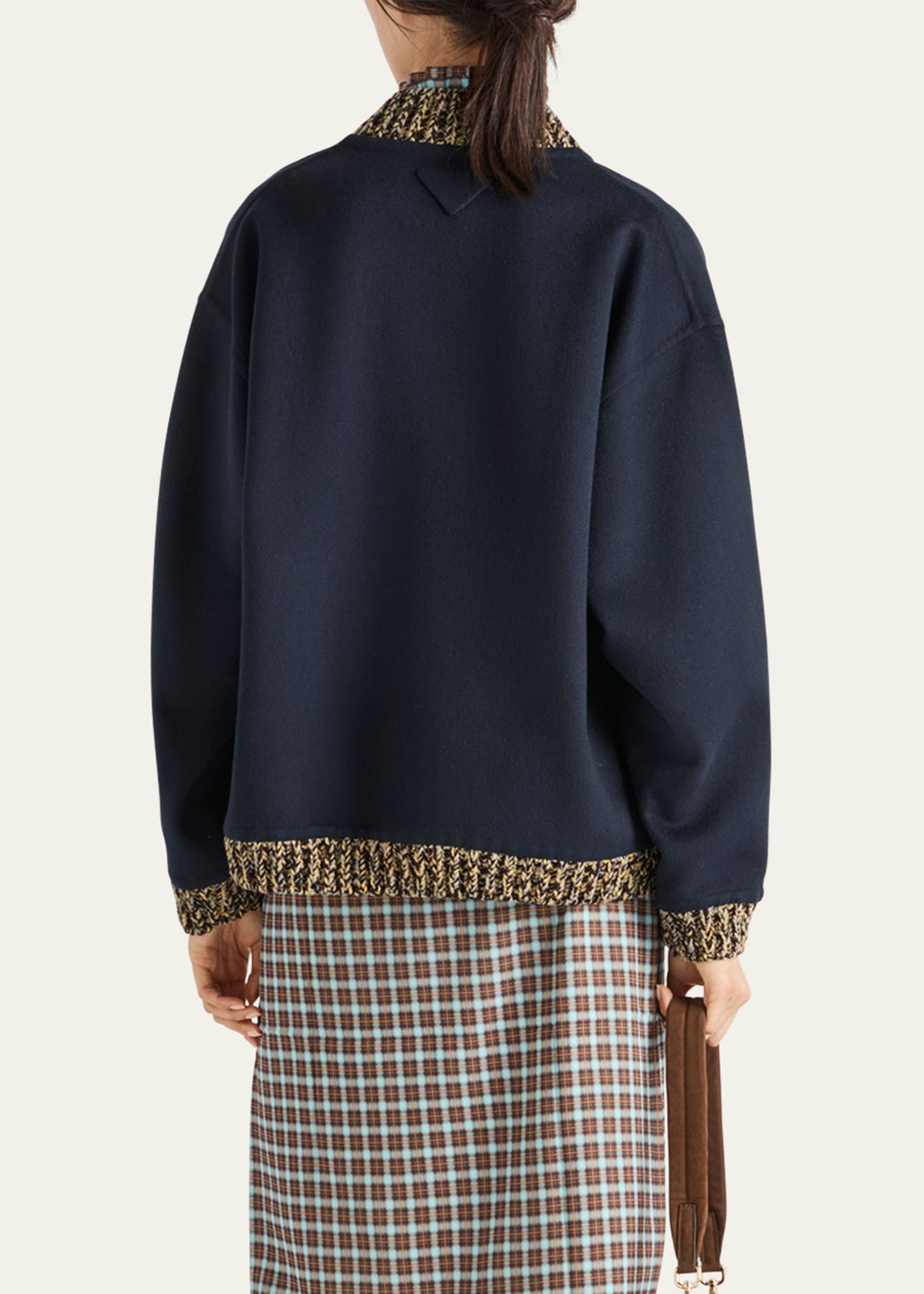 Double Cashmere and Wool Bomber Jacket - 3