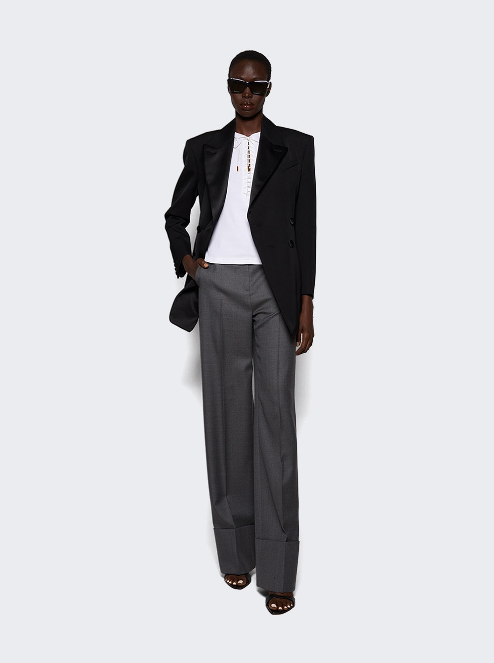 Virgin Wool Pants Grey Melange - 5