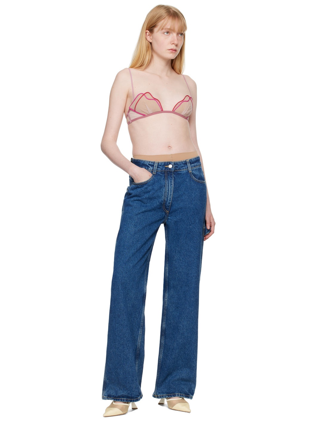 【関税込み】Nensi Dojaka ピンク Heartbeat ブラ NENSI DOJAKA Pink Heartbeat Bra | REVERSIBLE