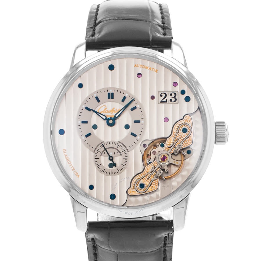 Glashutte Original - Pre-owned Glashutte Original Panomaticinverse Silver Galvanised Rhodium Dial Men's Watch 1-91-02-02- - 1