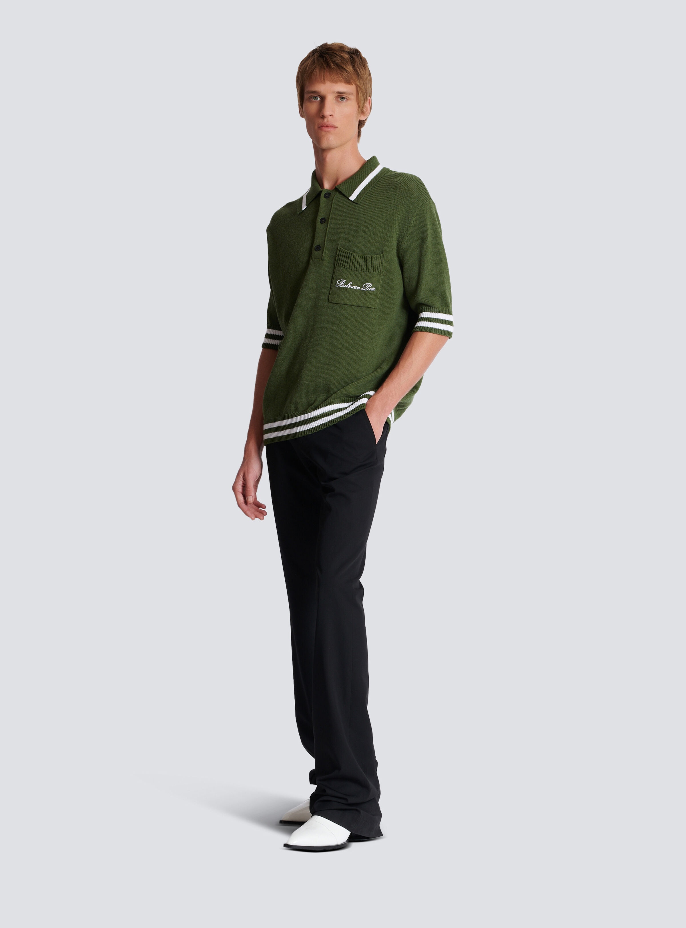 Balmain Signature knit polo shirt - 3