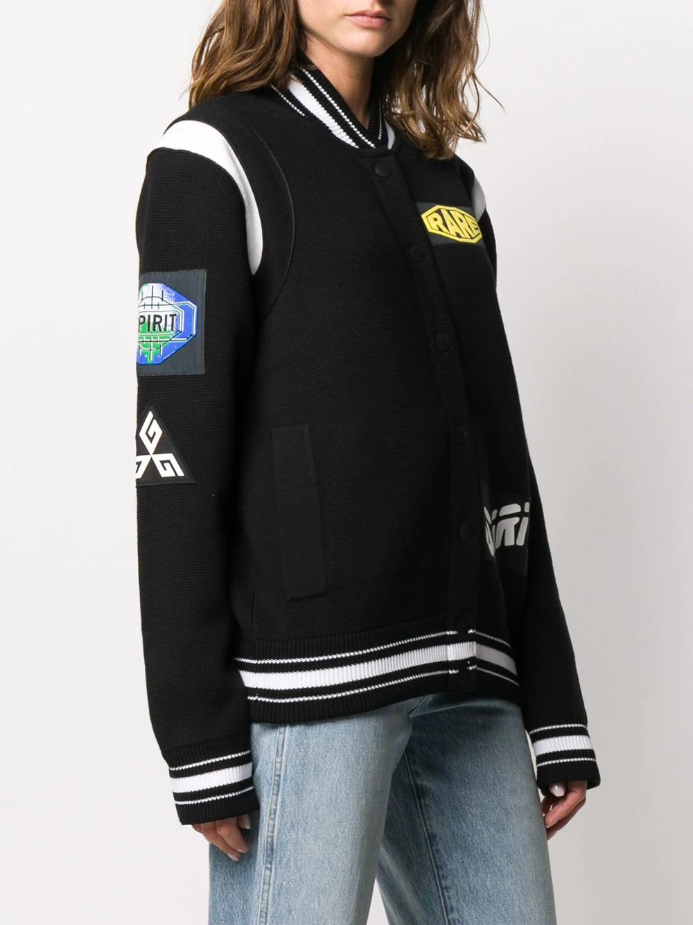 patch detailed bomber jacket - 3