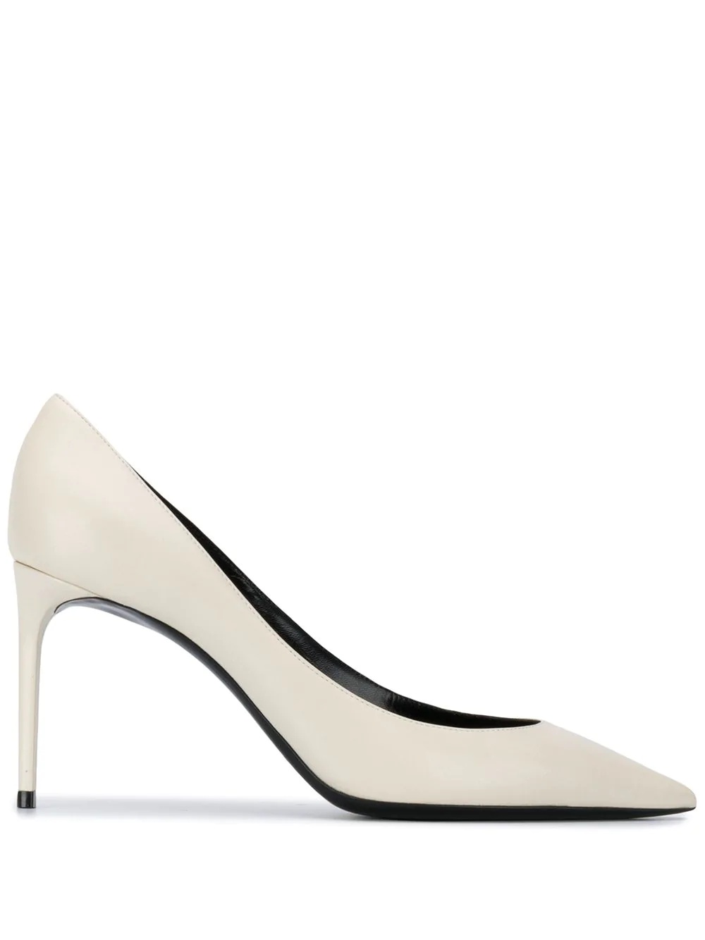 pointed-toe leather pumps - 1