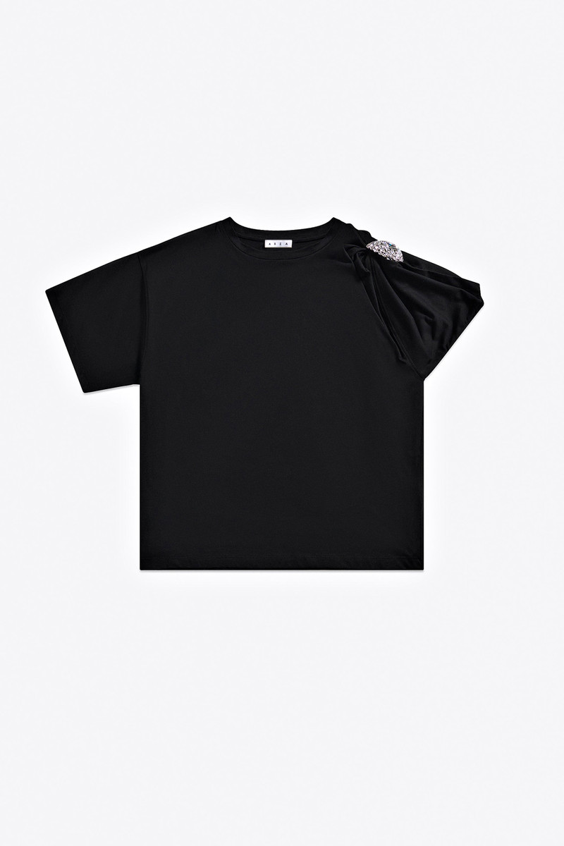 CRYSTAL CLUSTER ASYMMETRICAL SHORT SLEEVE T-SHIRT 1