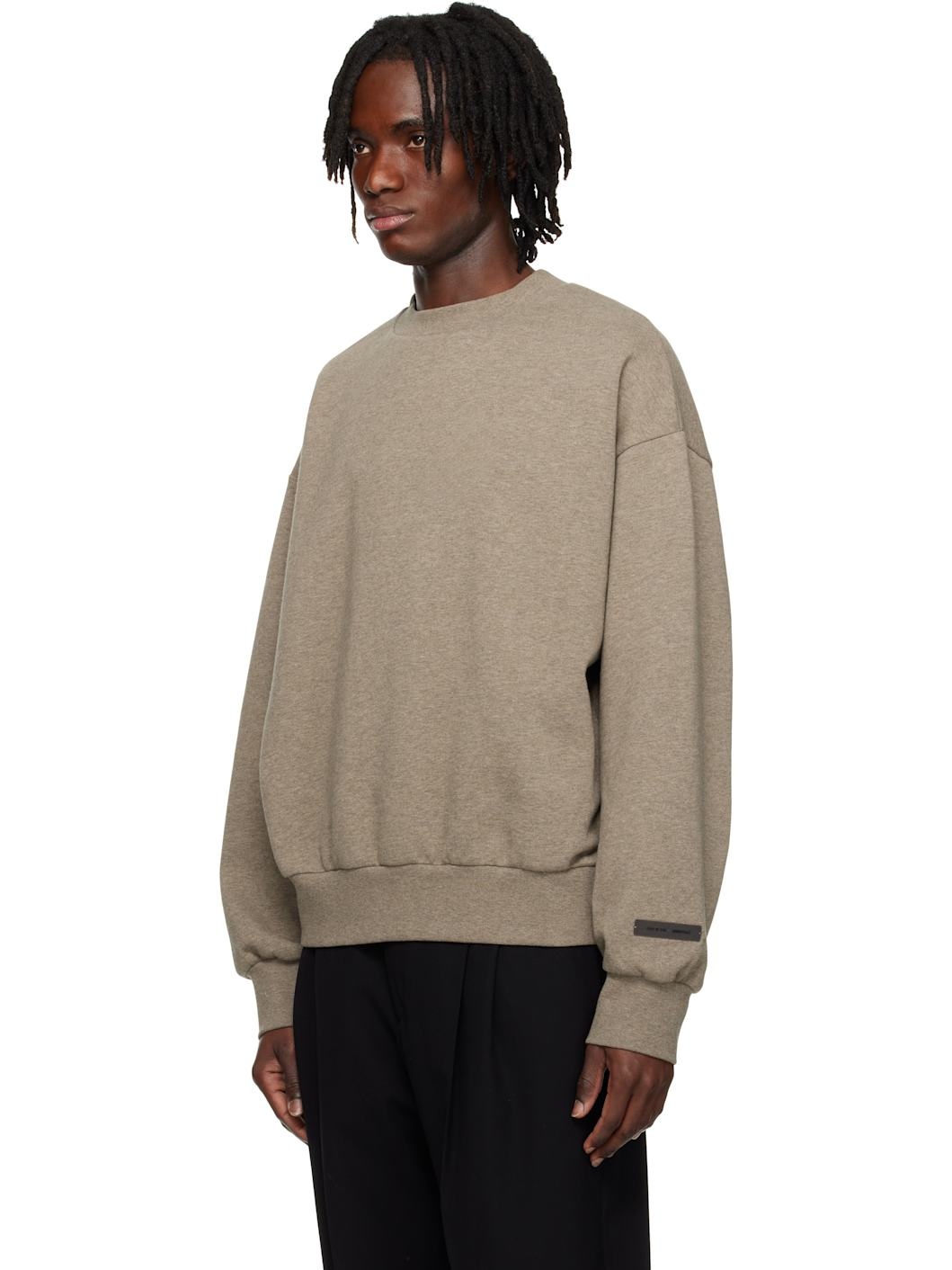 Gray Classic Crewneck Sweatshirt - 4