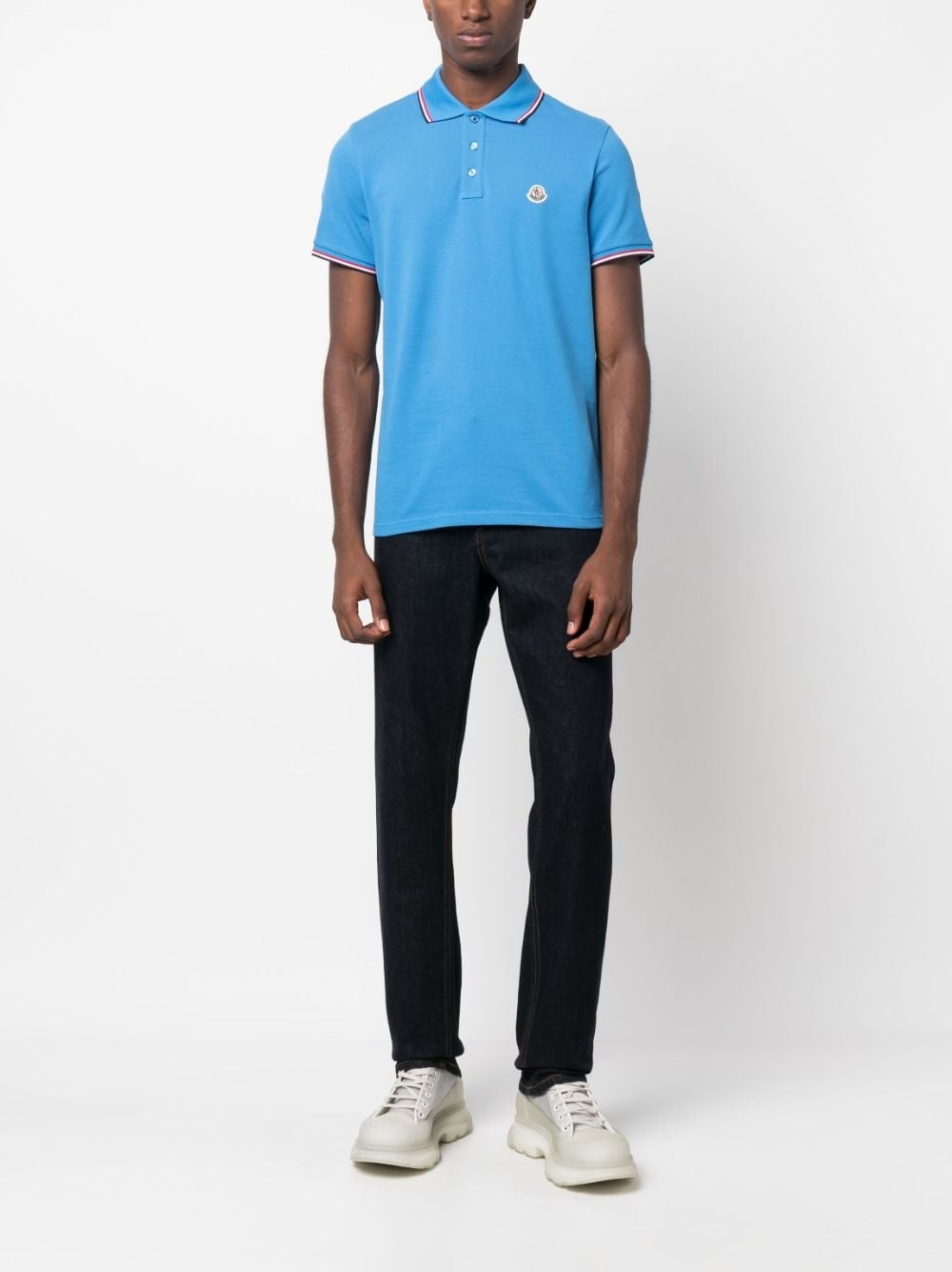 logo-appliquÃ© cotton polo shirt - 2