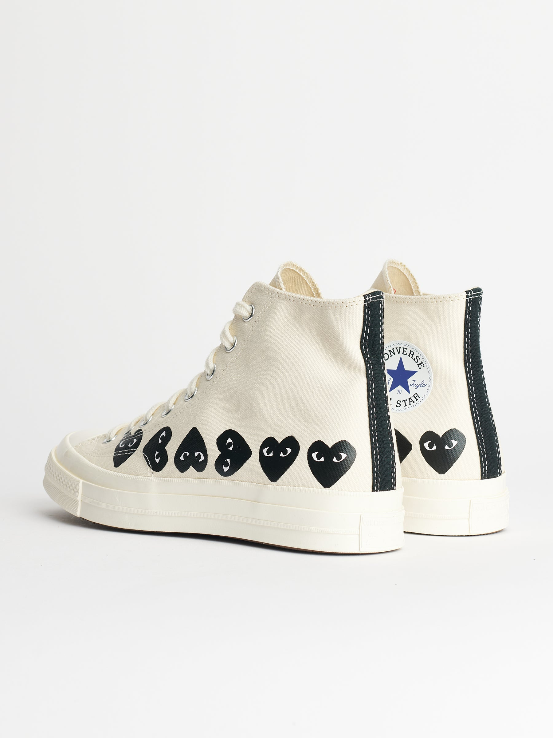 COMME DES GARÇONS PLAY X CONVERSE CHUCK 70 HI MULTI HEARTS WHITE - 4