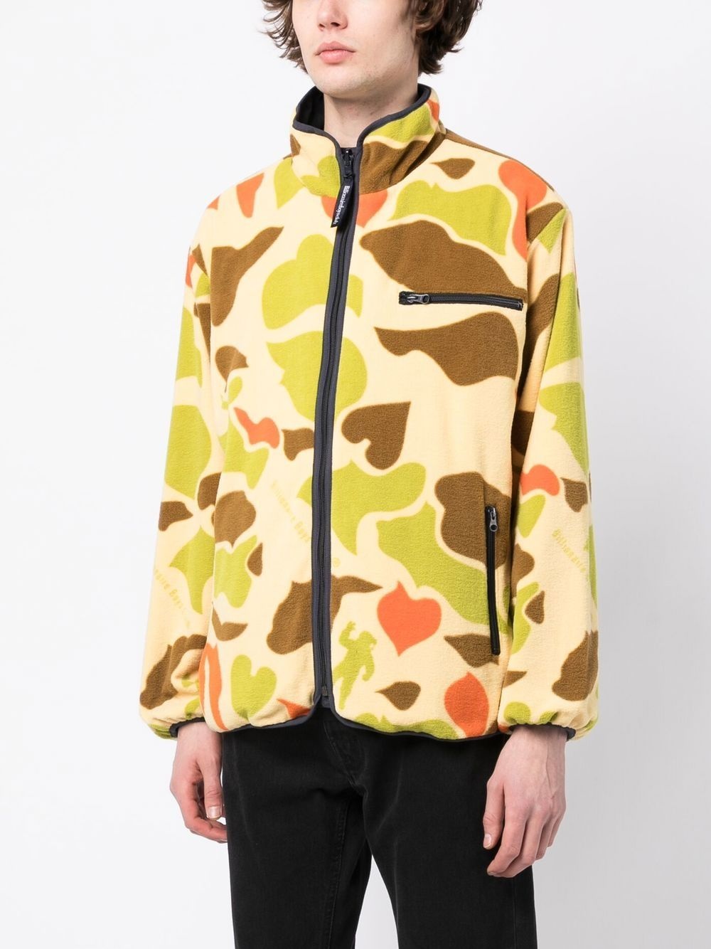 camouflage-print reversible fleece jacket - 3