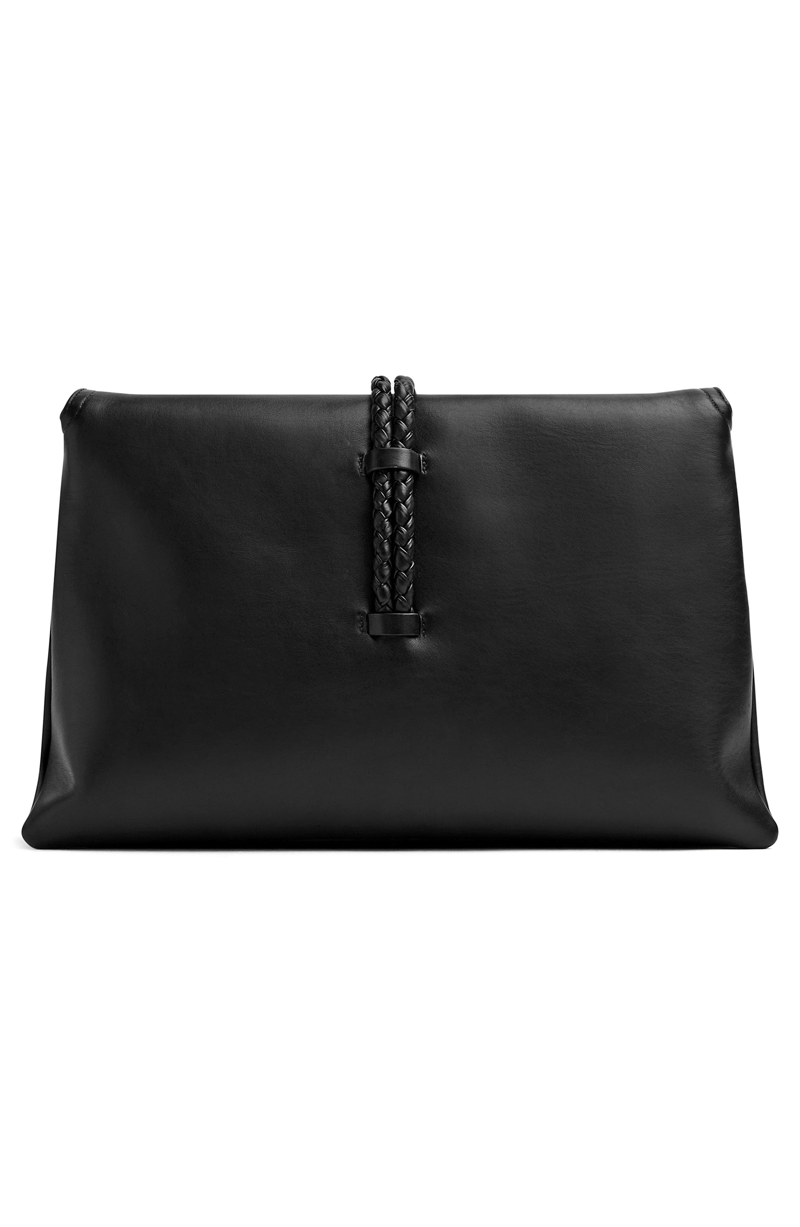 Bottega Veneta Medium Liberta Leather Shoulder Bag in Black-M Brass at Nordstrom - 5