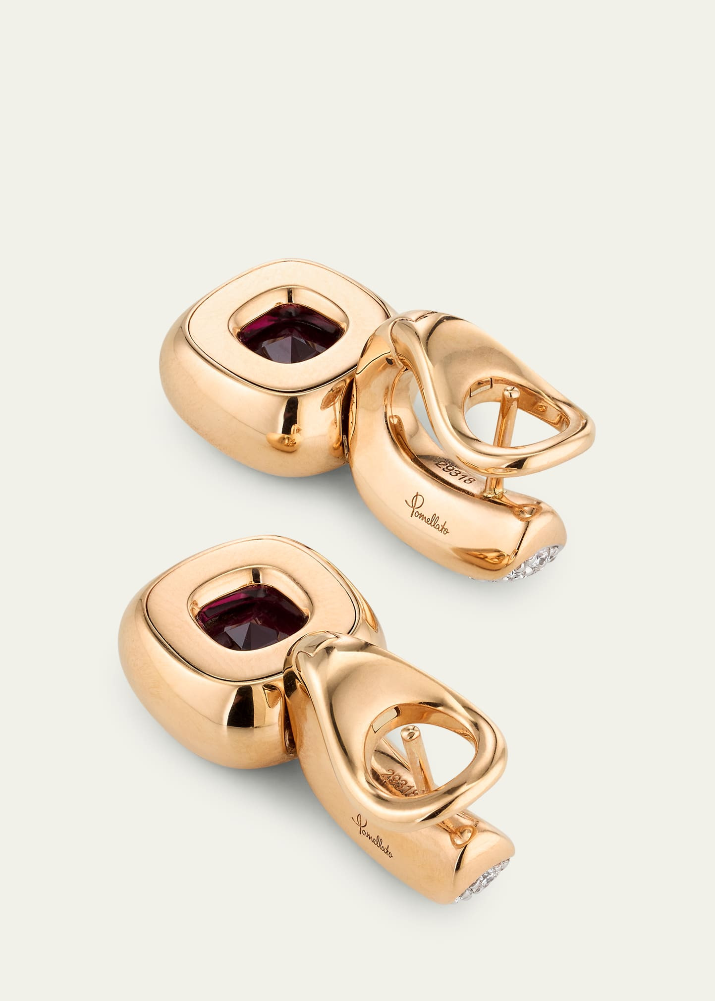 Nudo 18K Diamond and Rubellite Drop Earrings - 4