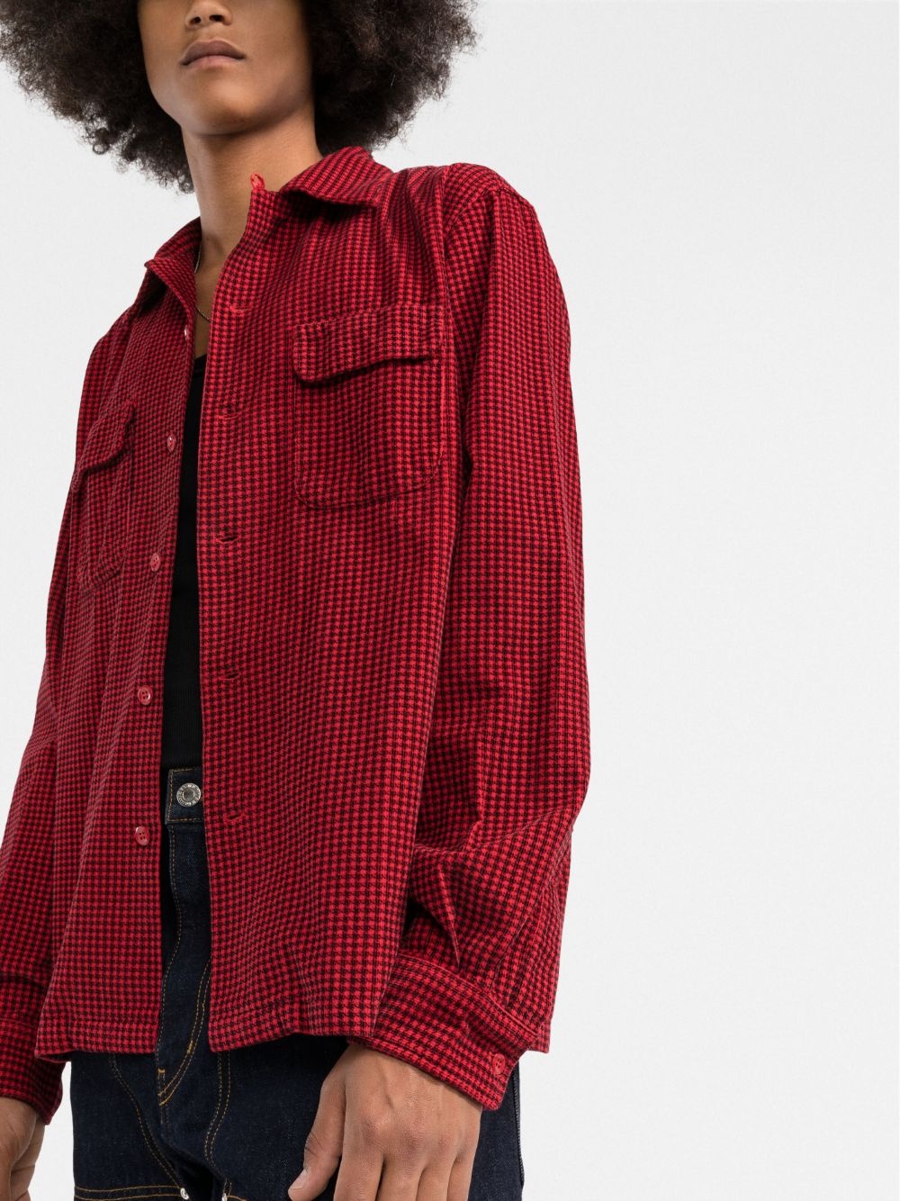 oversized dogtooth shirt - 3