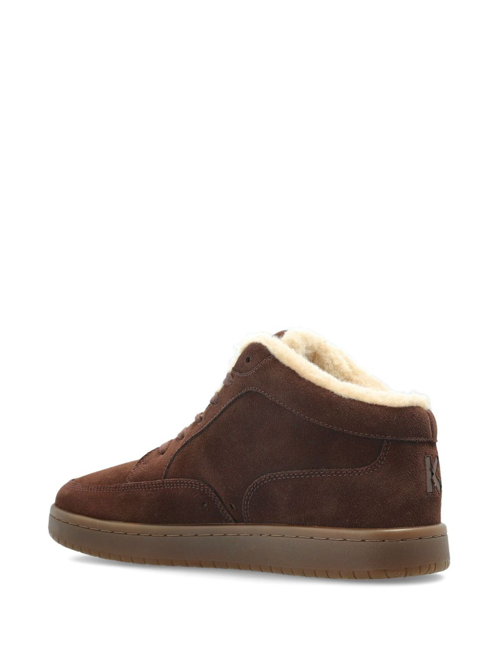 fur-trim sneakers - 2