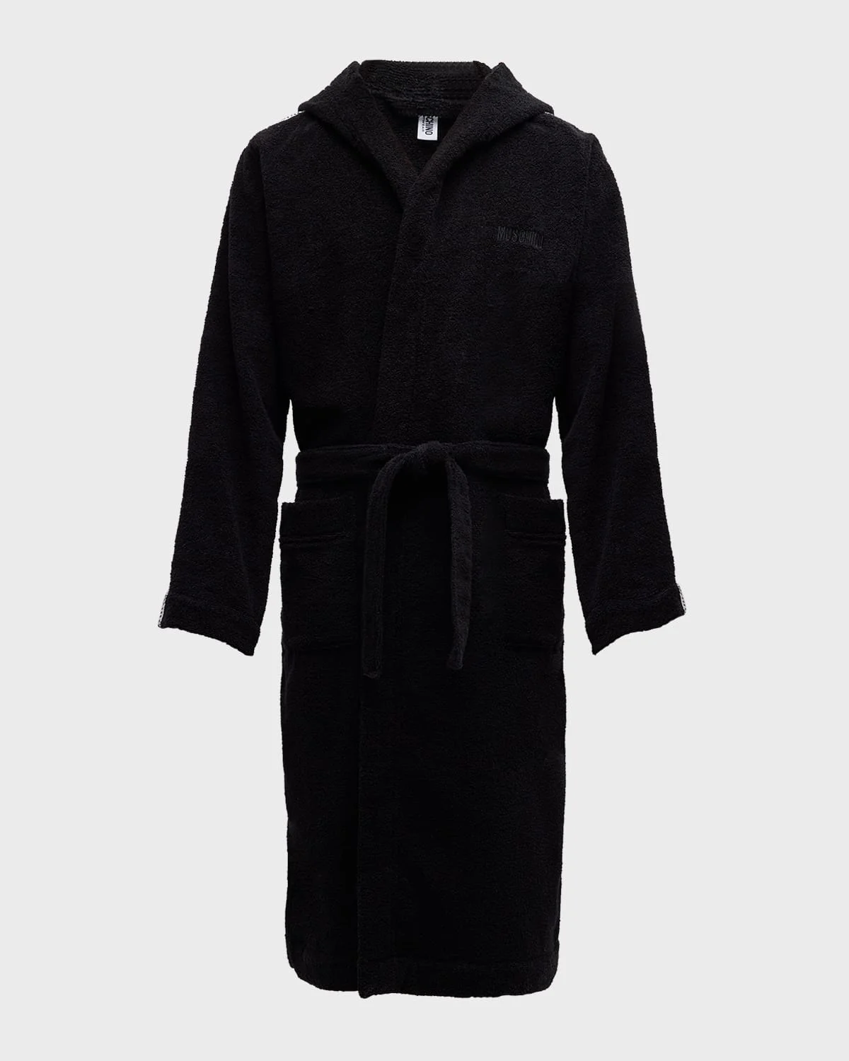 Men's Logo-Tape Toweling Robe - 1