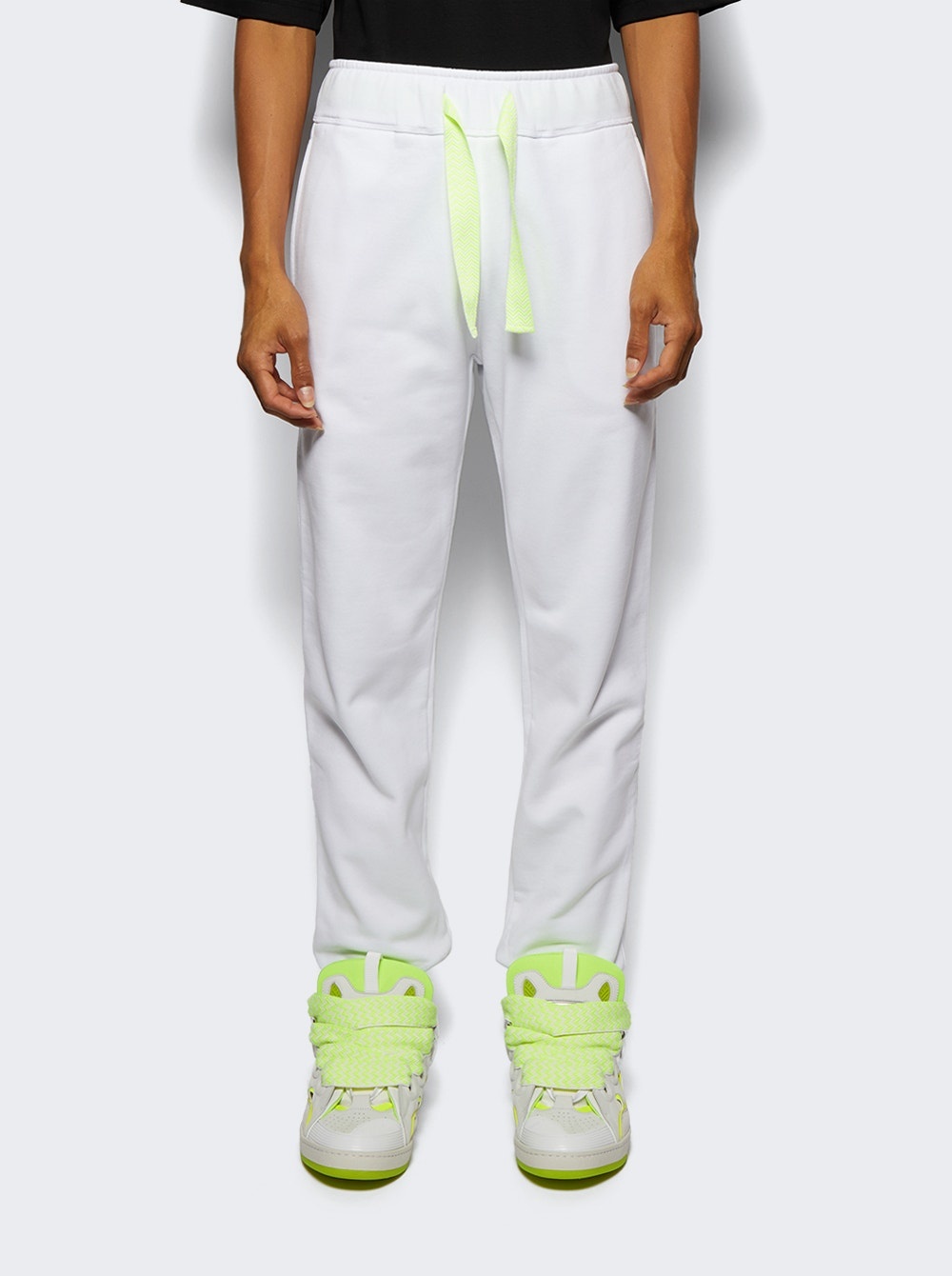 Lace Curb Jogging Pants Optic White - 3
