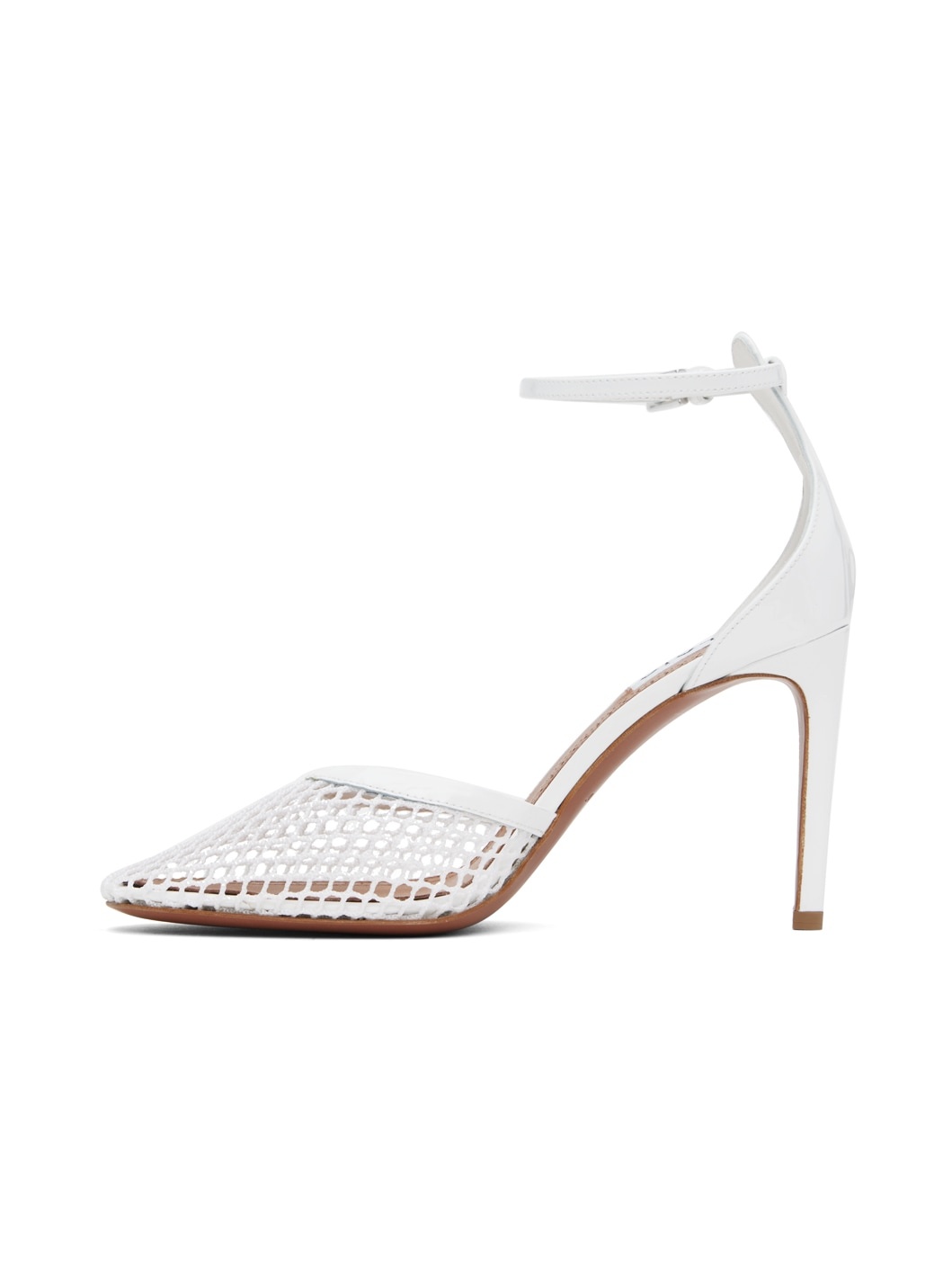 White High Fishnet Heels - 3