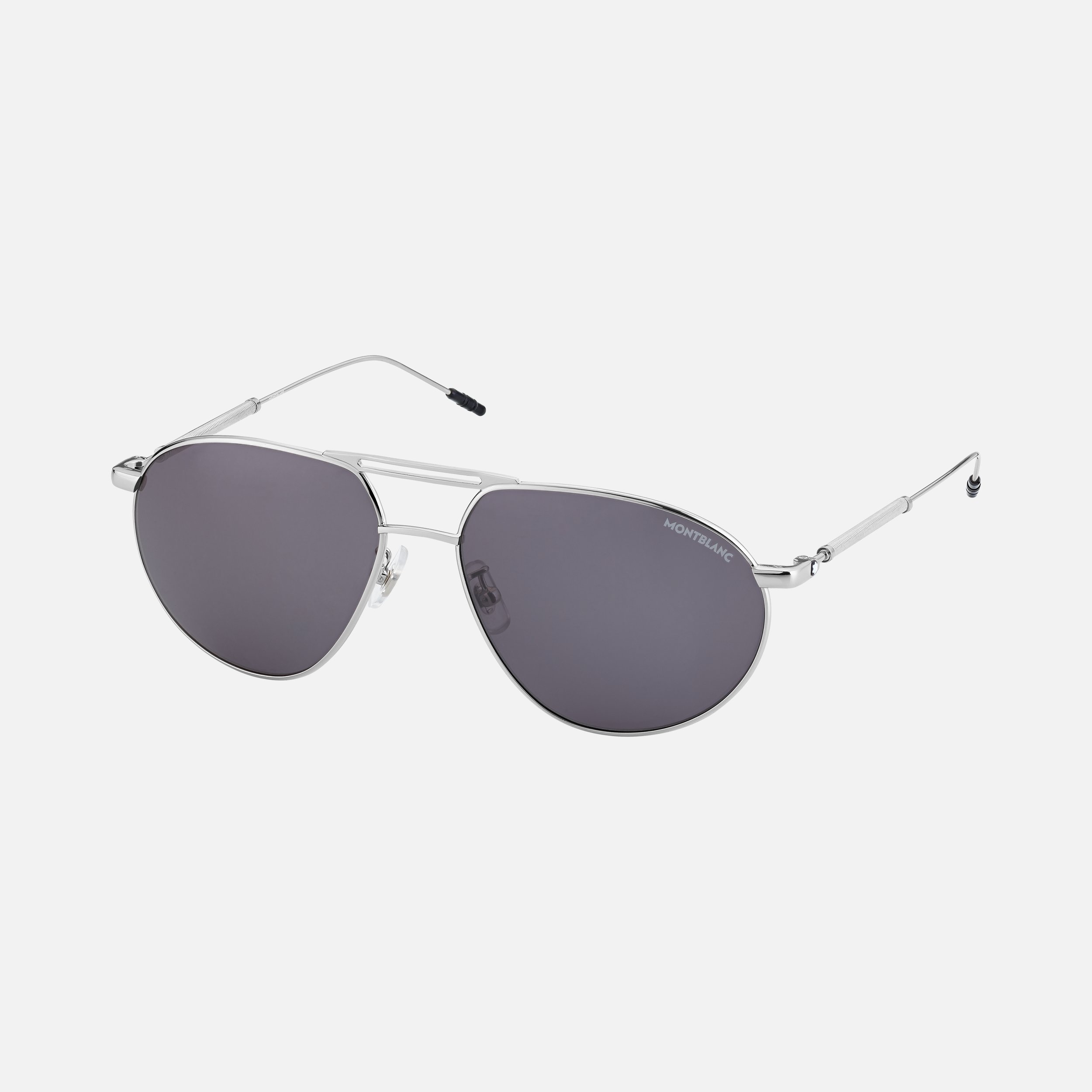 Square Silver-Colored Metal Frame Sunglasses - 1