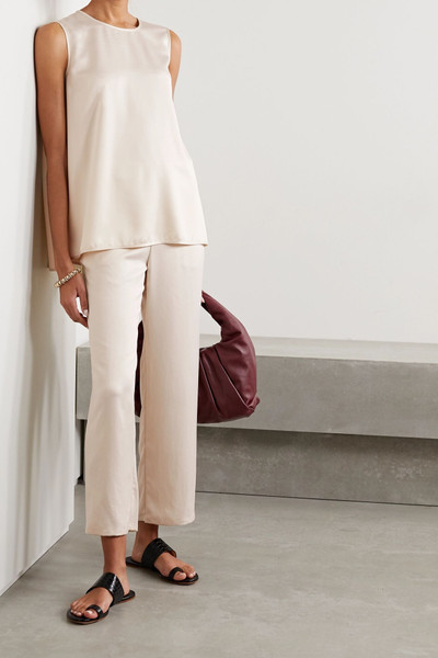 Max Mara Leisure washed-satin straight-leg pants  outlook