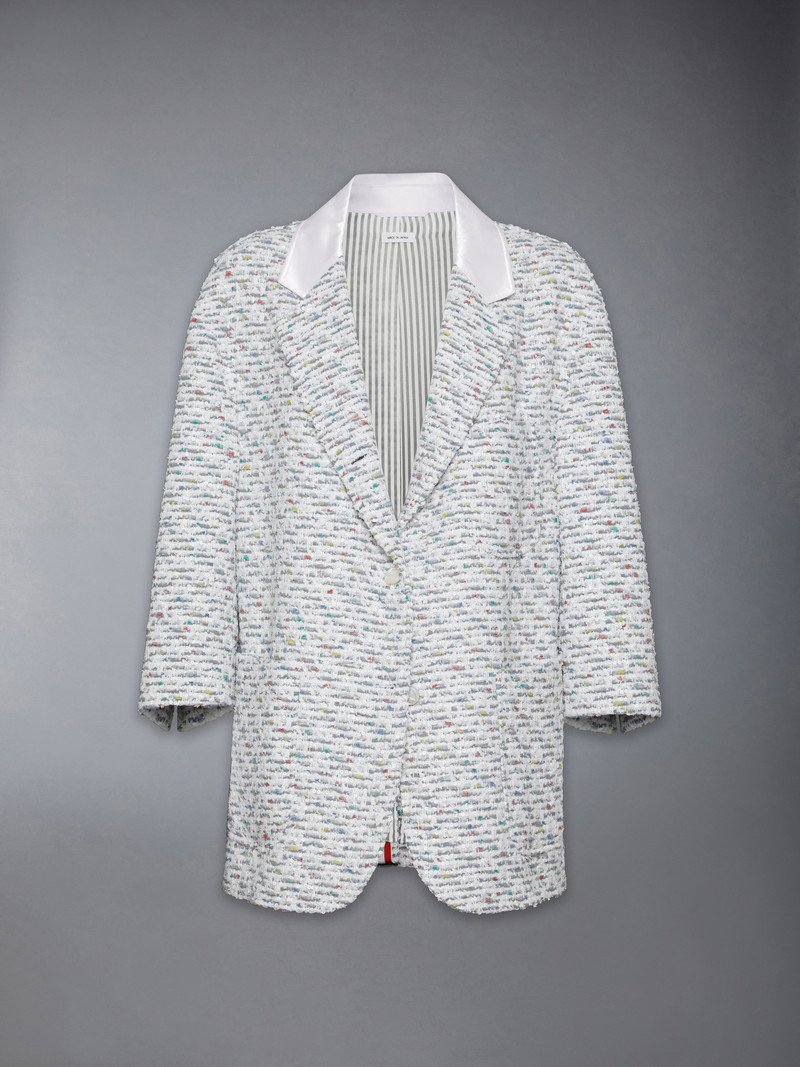 SEQUIN TWEED OVERCOAT - 1