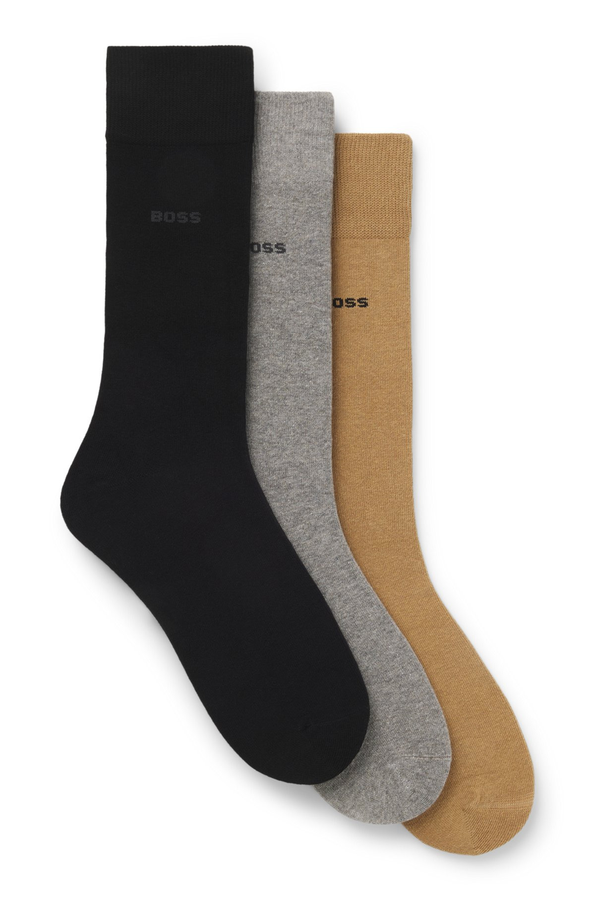THREE-PACK OF REGULAR-LENGTH SOCKS WITH LOGOS - 1