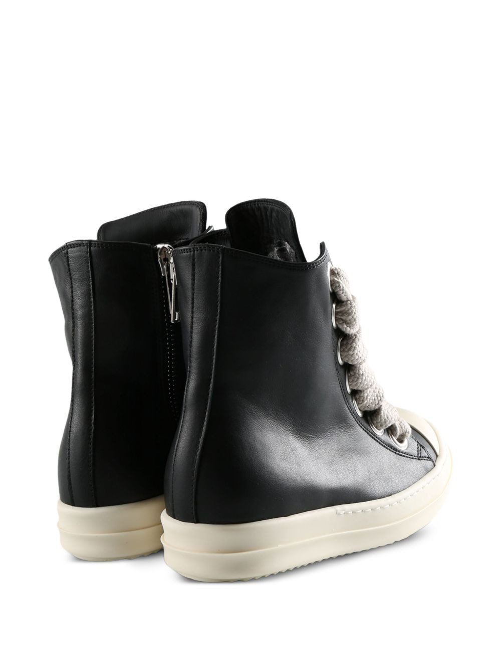 leather high-top sneakers - 3