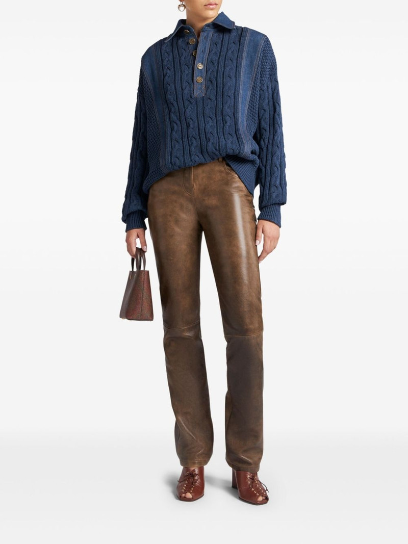 Etro leather trousers outlook