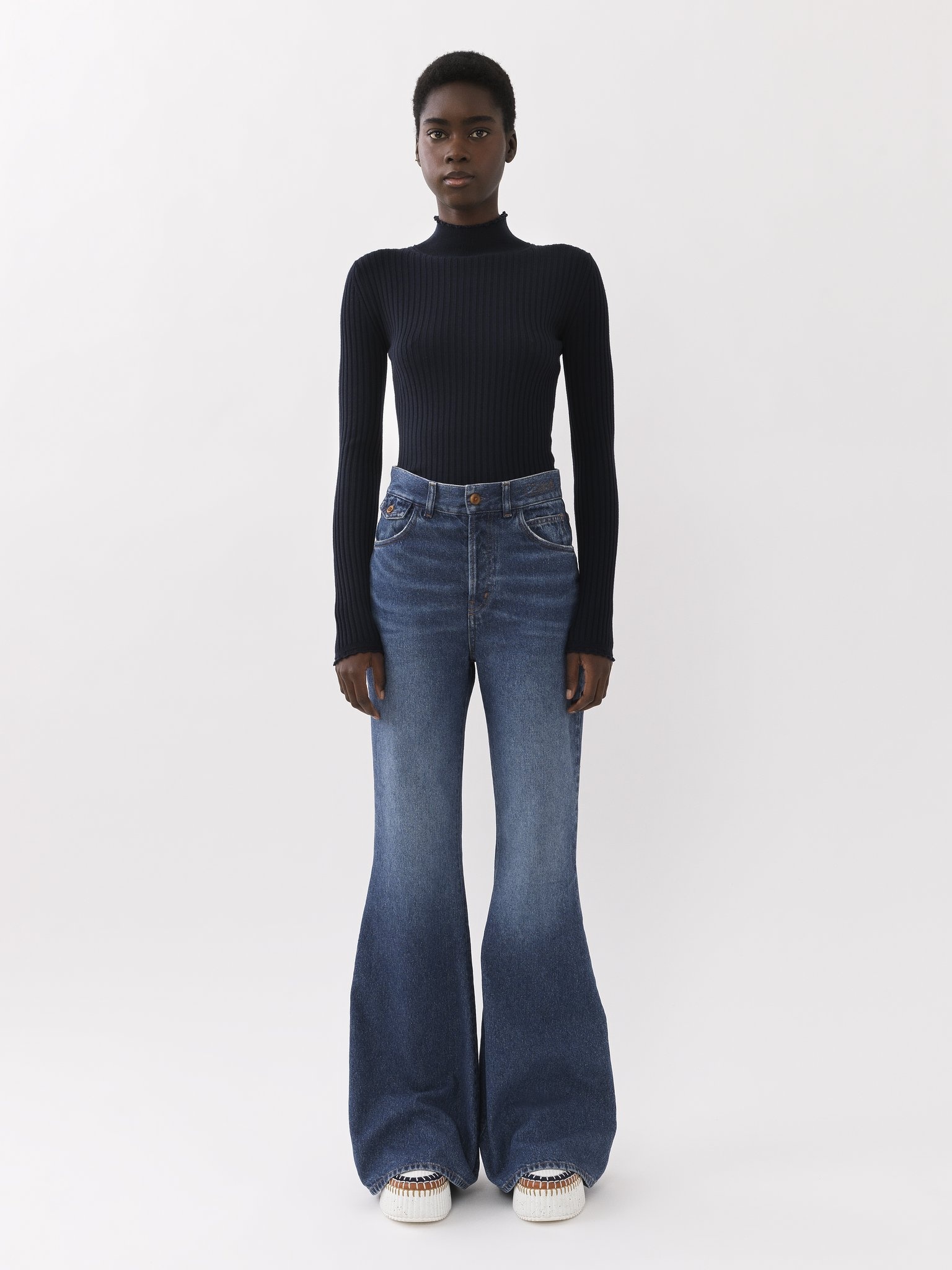 FITTED HIGH-NECK SWEATER - 4