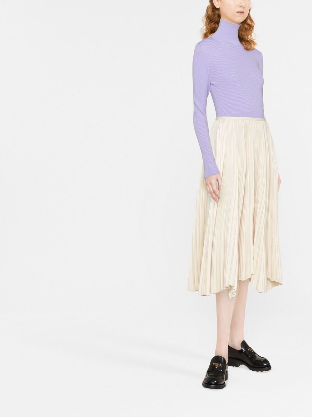 logo-plaque ribbed-knit top - 4