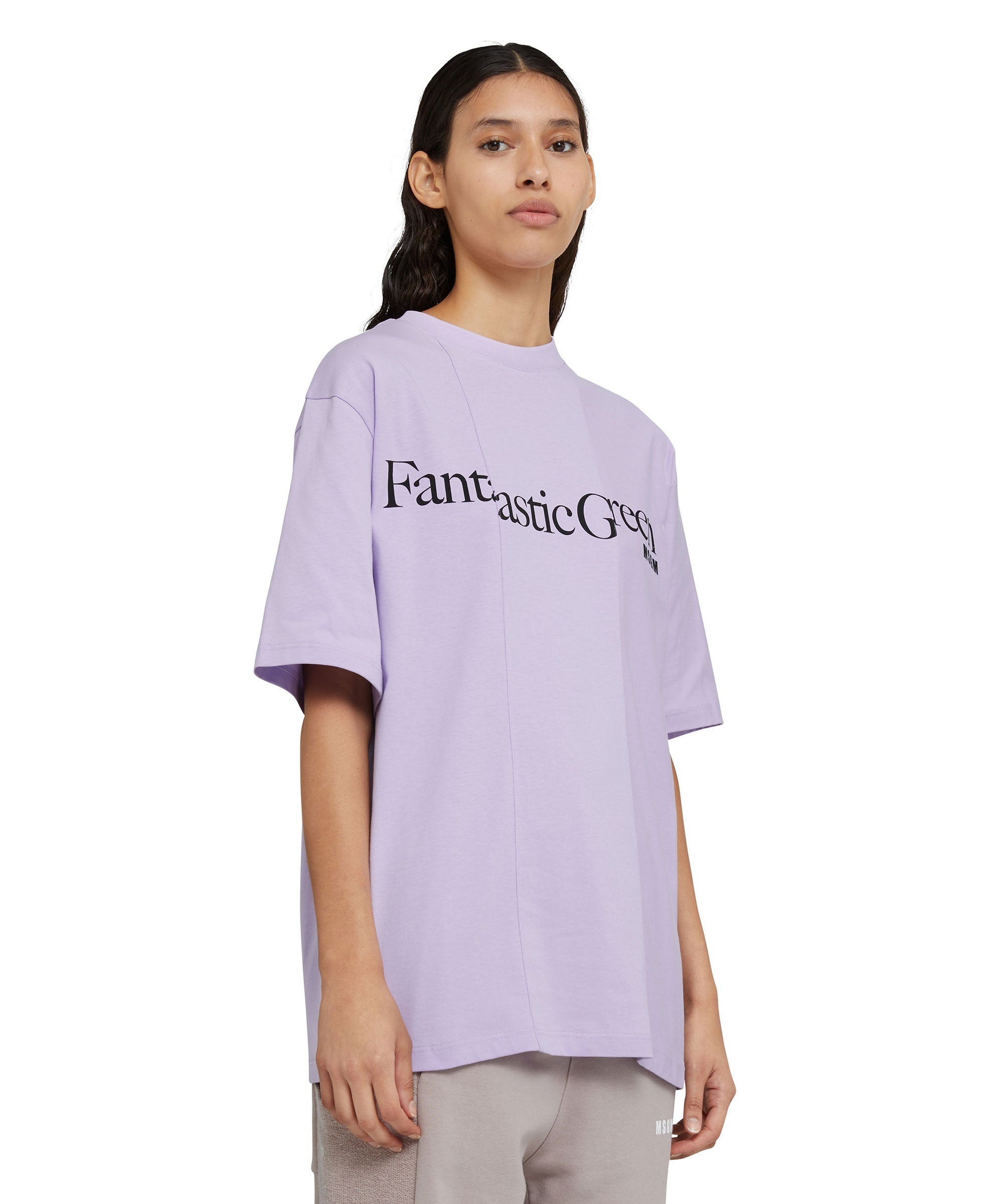 Organic cotton crewneck t-shirt from the MSGM Fantastic Green Capsule - 8
