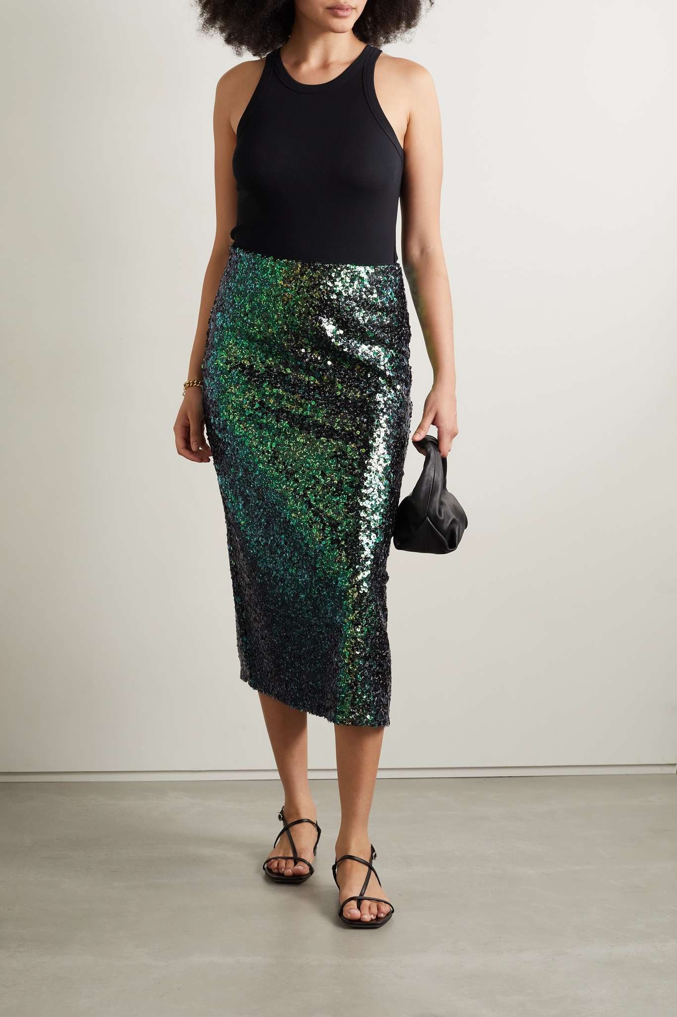 Sequined tulle midi skirt - 2