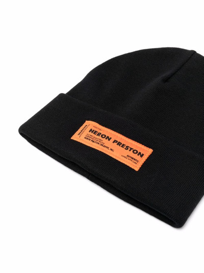 Heron Preston logo patch beanie outlook