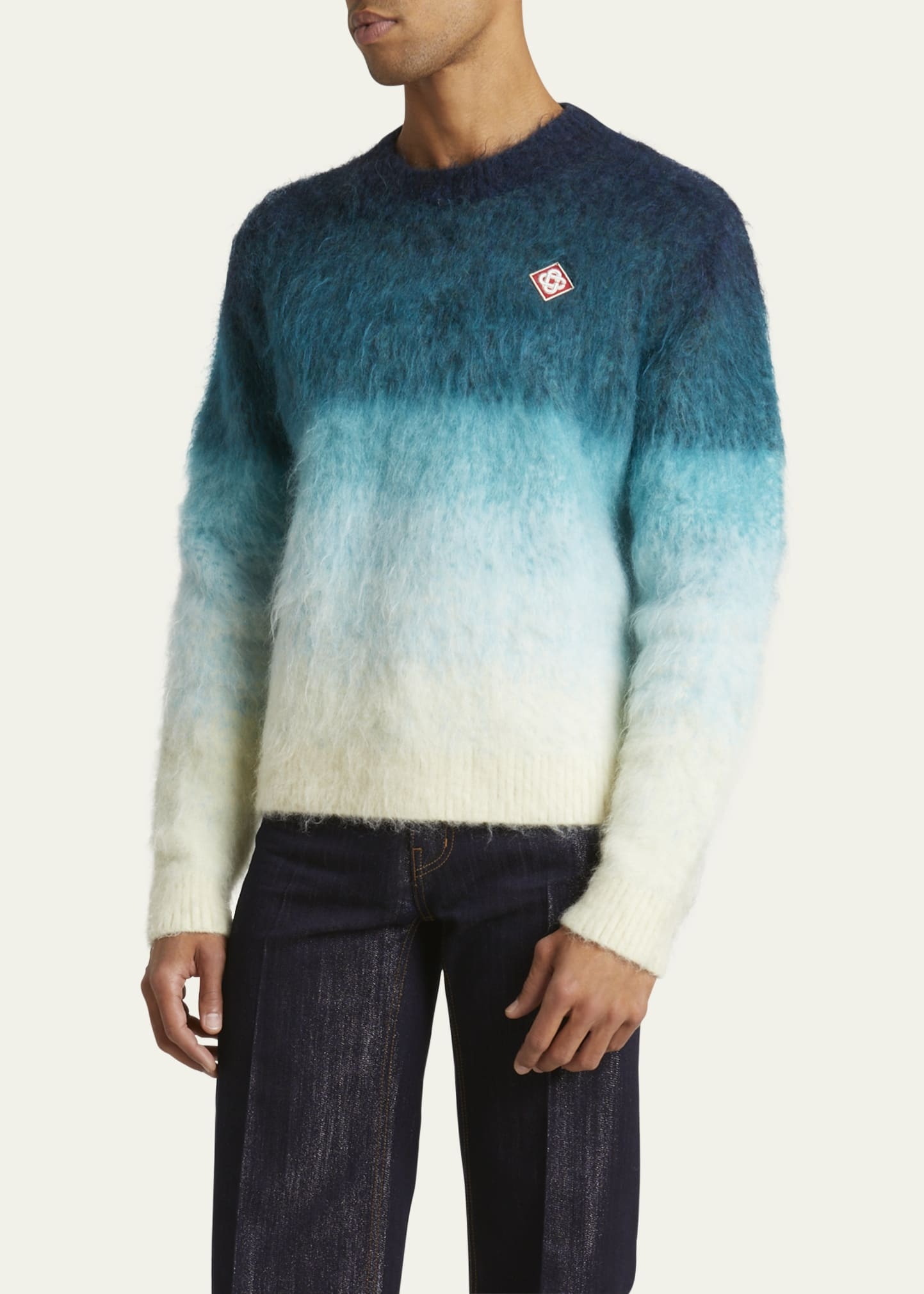 Men's Gradient Mohair Sweater - 4