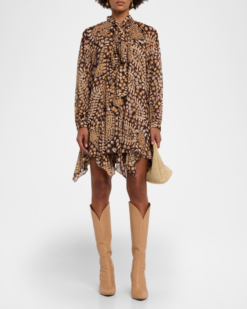 MISA Daisy Paisley Cindy Handkerchief Mini Dress outlook
