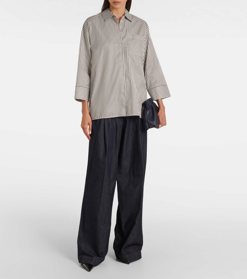 'S Max Mara Fano striped cotton twill blouse outlook