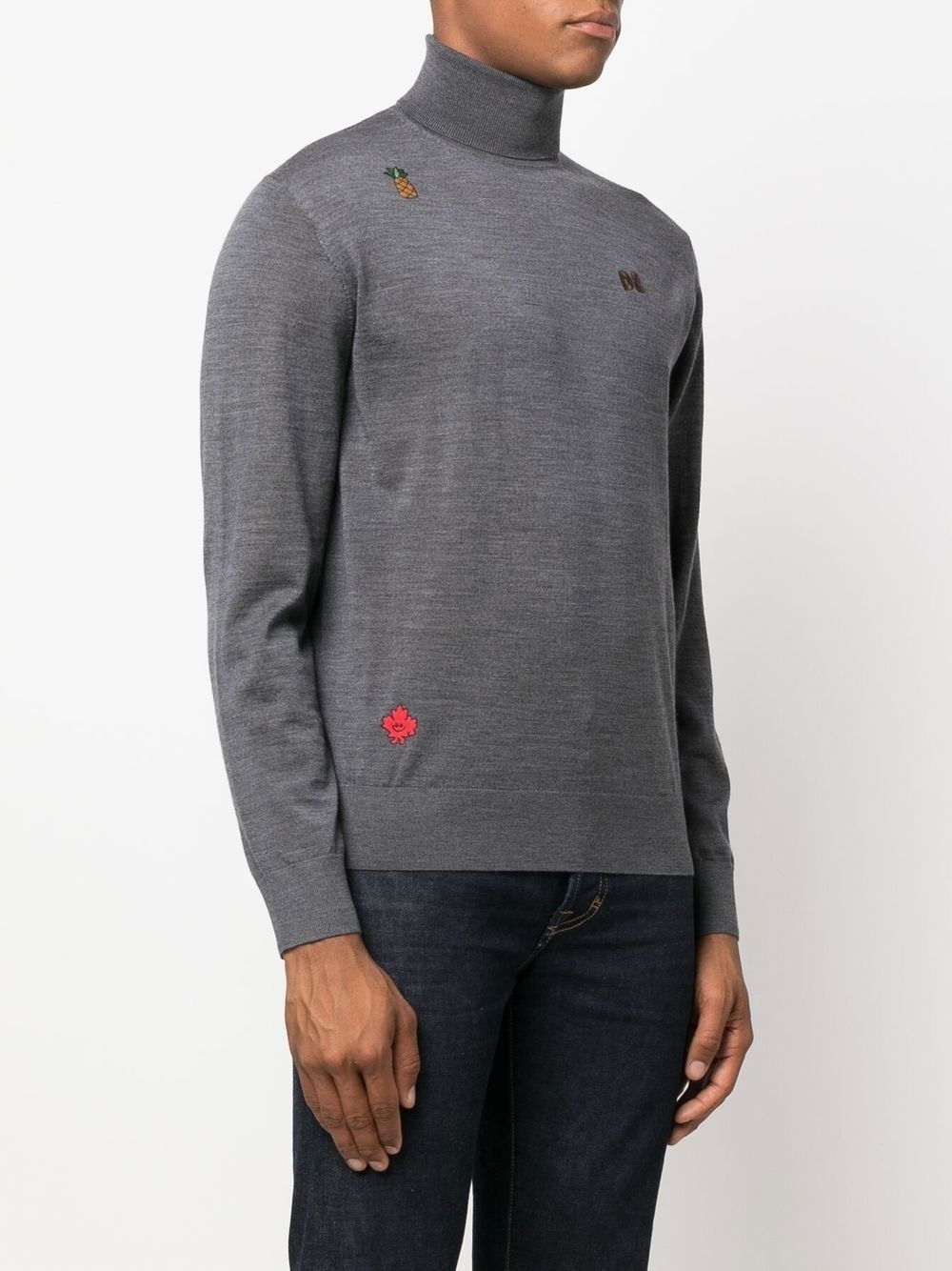 roll-neck wool jumper - 3