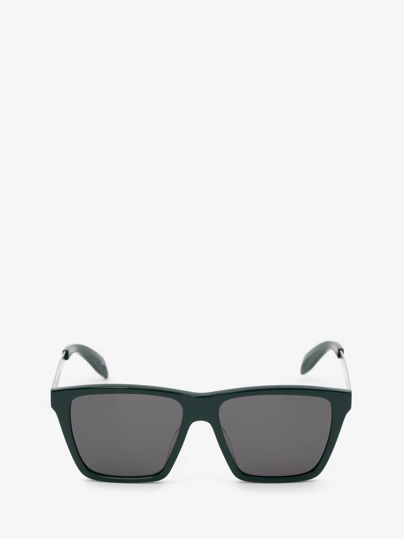 Mcqueen Graffiti Flat Top Sunglasses in Green - 1