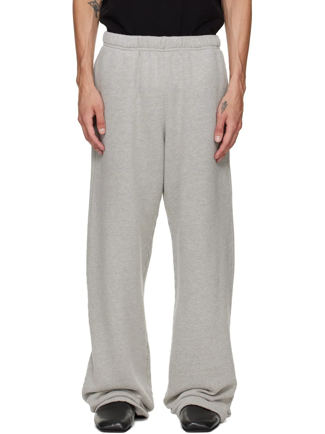 Gray Heavyweight Puddle Sweatpants - 1