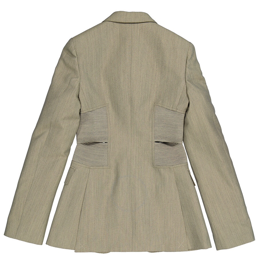 Burberry Ladies Cut-out Detail Technical Wool Blazer - 2