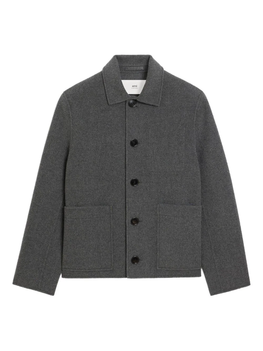 AMI Paris Double Faced Wool Cashmere Ball Jacket - 1
