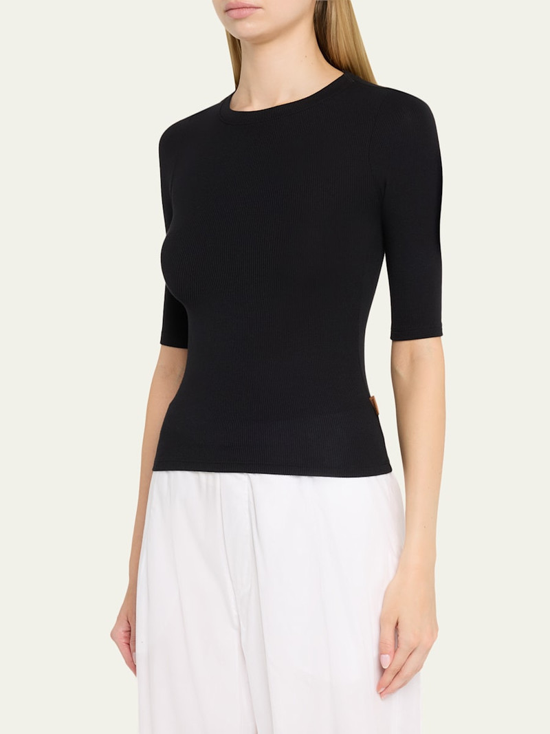 The Rib Elbow-Sleeve Crew T-Shirt 4